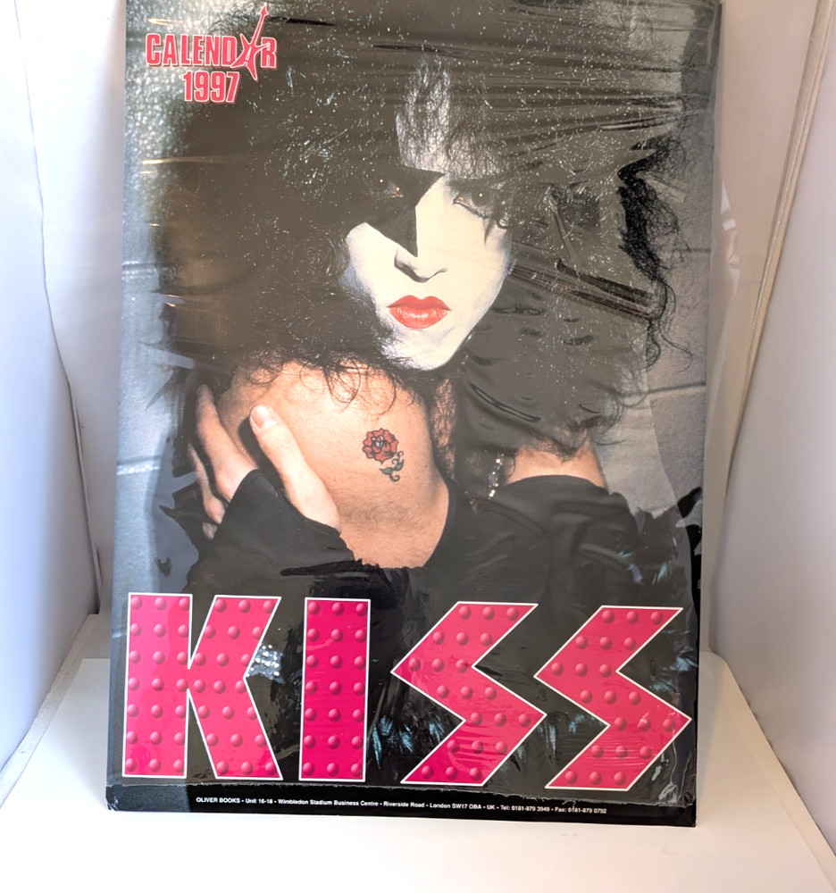KISS Calendar 1997 12 "x 16.5 " New Slight tear in plastic wrap  5392