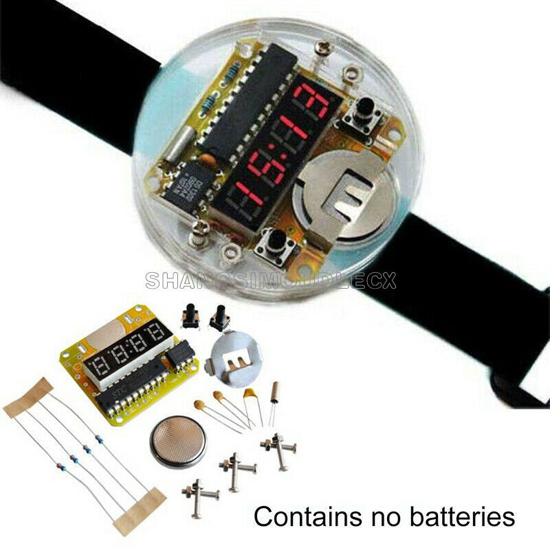 DIY Electronic Kit Single Chip LED Digital Watch DIY Soldering Project Practice