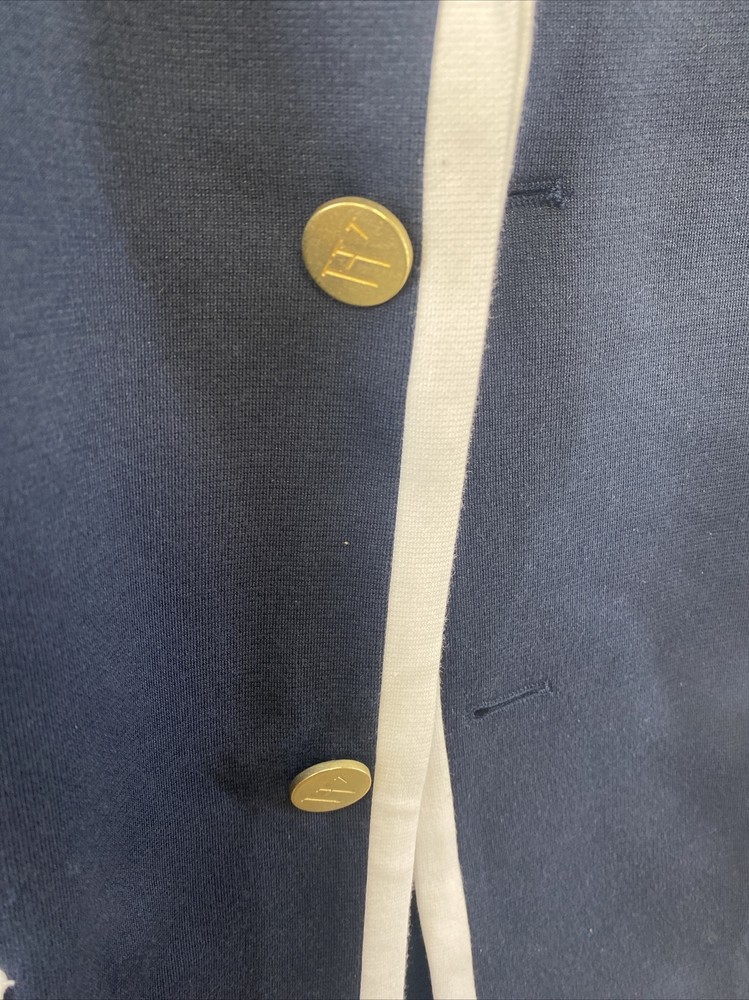 Houston White Navy Blue Jacket Size Small