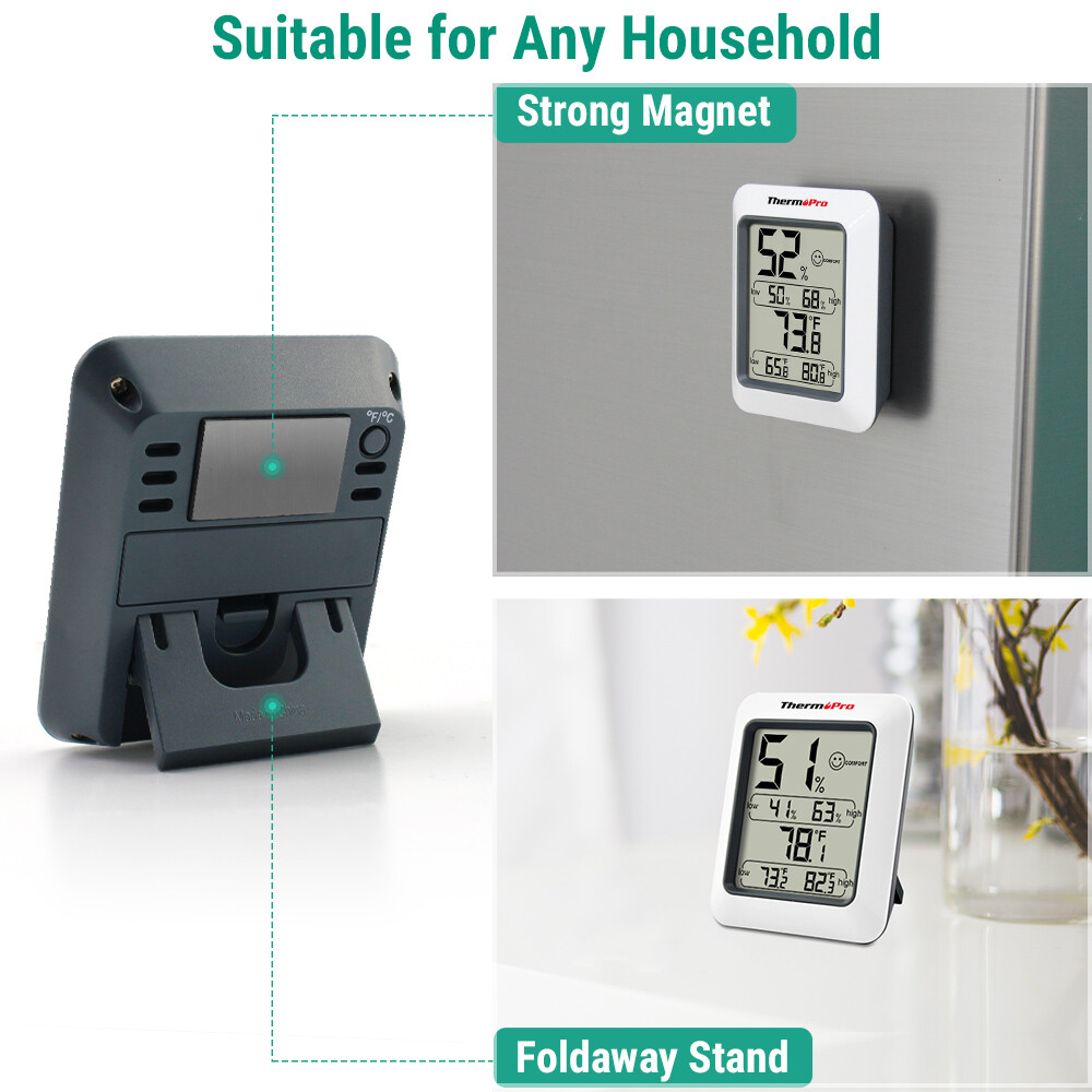 2xThermoPro Digital Hygrometer LCD Indoor Thermometer Temperature Humidity Meter