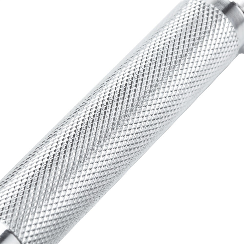 Dumbbell Bars Set Handles Gym Weight Lifting Collars Metal Dumbell Chrome