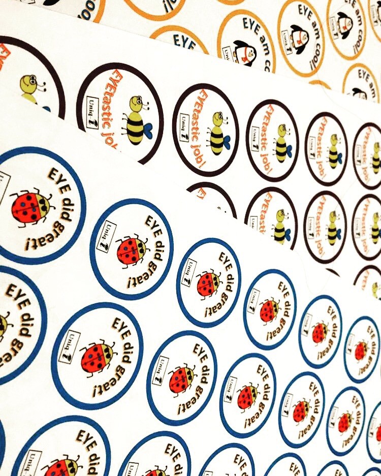 Optometry/Orthoptics - Eye test Stickers