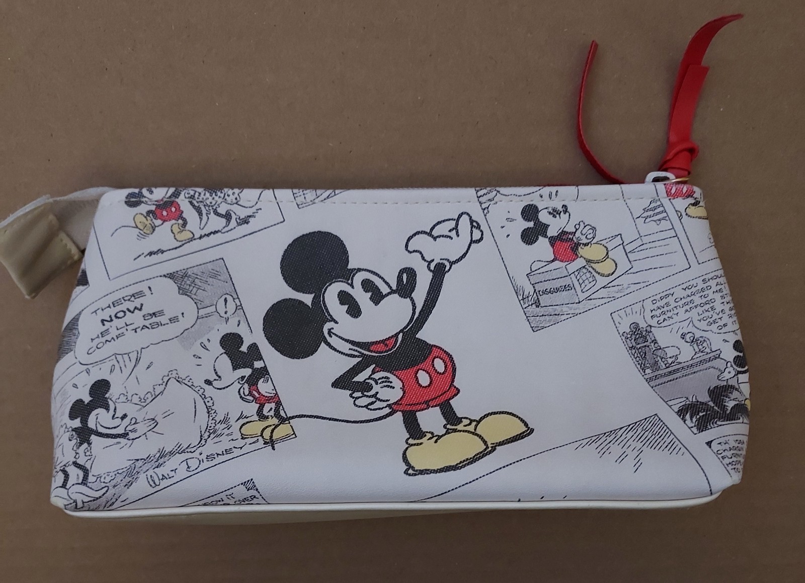 Disney Mickey Mouse vegan leather Cosmetic Bag Zip Pouch