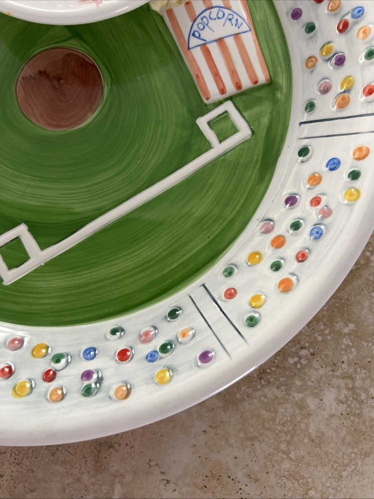 Baseball Stadium 3D Ceramic Chip and Dip Platter
