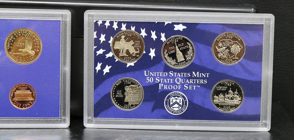 2000 Clad Proof Set U.S. Mint Original Government Packaging OGP COA #1509