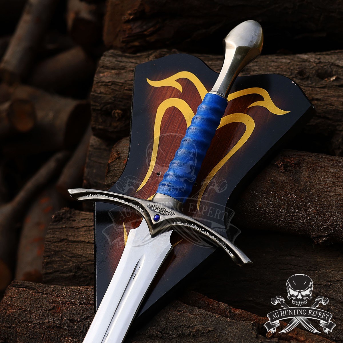 Glamdring Sword of Gandalf replica with scabbard and plaque
