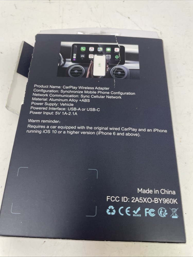 Wireless AR Car Play Adapter BY960H