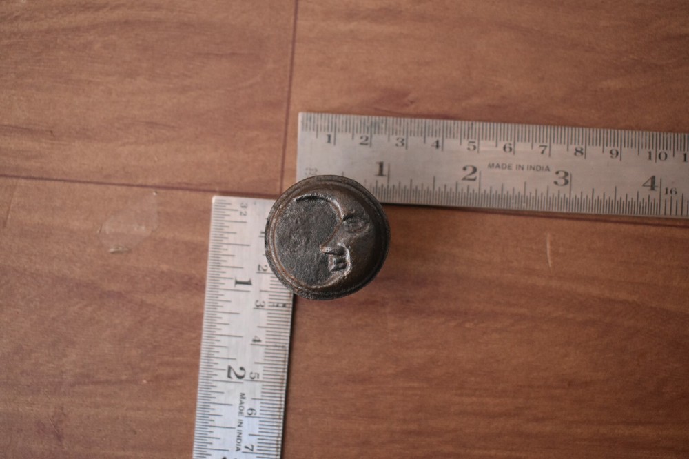 Iron door knobs cast cabinet moon drawer handles pull rustic hardwar 10 pcs