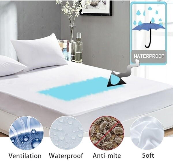 Waterproof Mattress Protector Fitted Mattress 18" Deep Fitted Bed Sheet