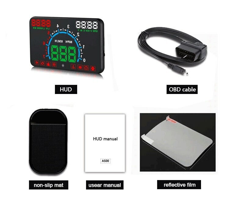 5.8'' E350 Car OBD2 Display HUD Head Up Display Projector Warning Speedometer