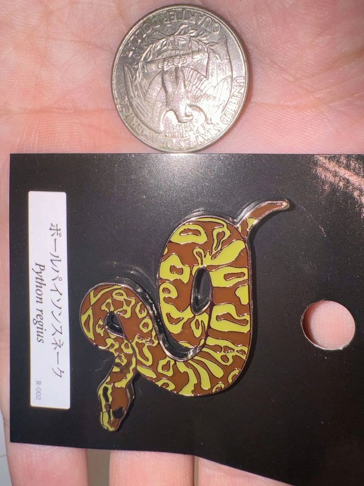 Ball Python Pin Badge from Japan
