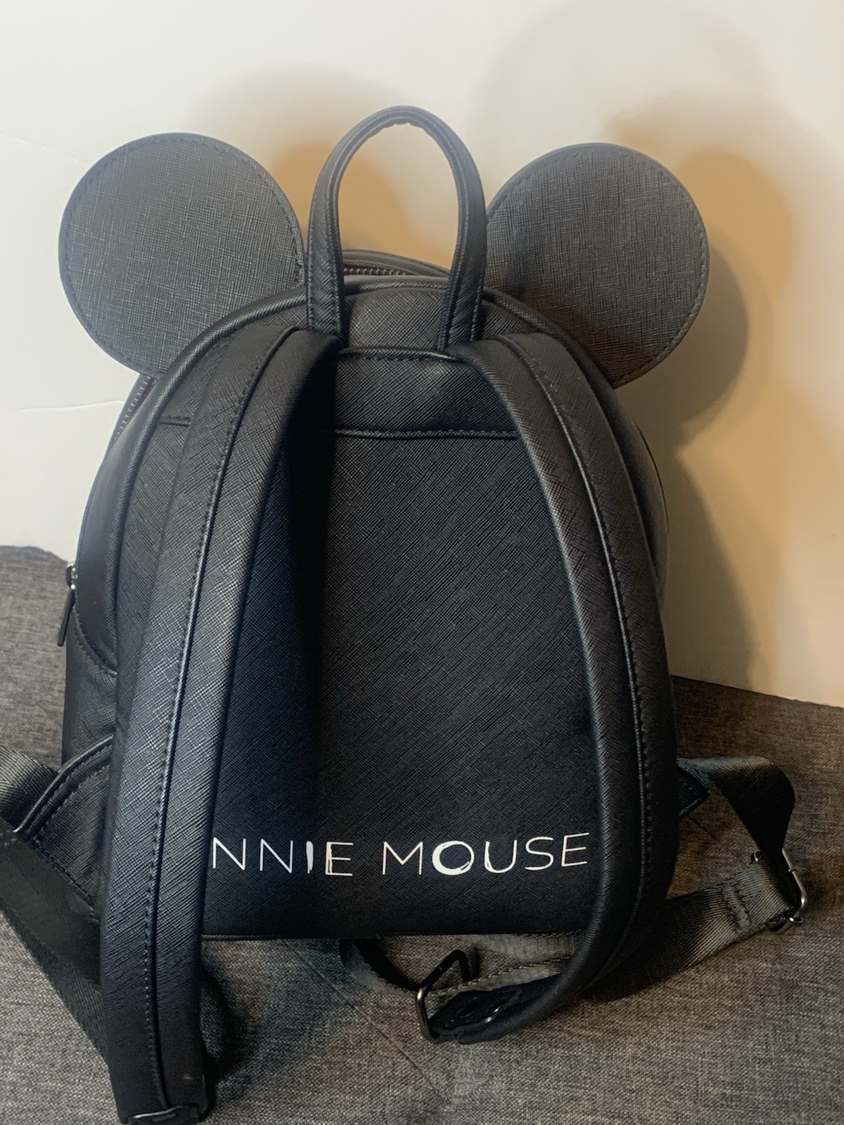 Disney Parks Eyelash Minnie Mouse Polka Dot Loungefly Mini Backpack Black NWOT