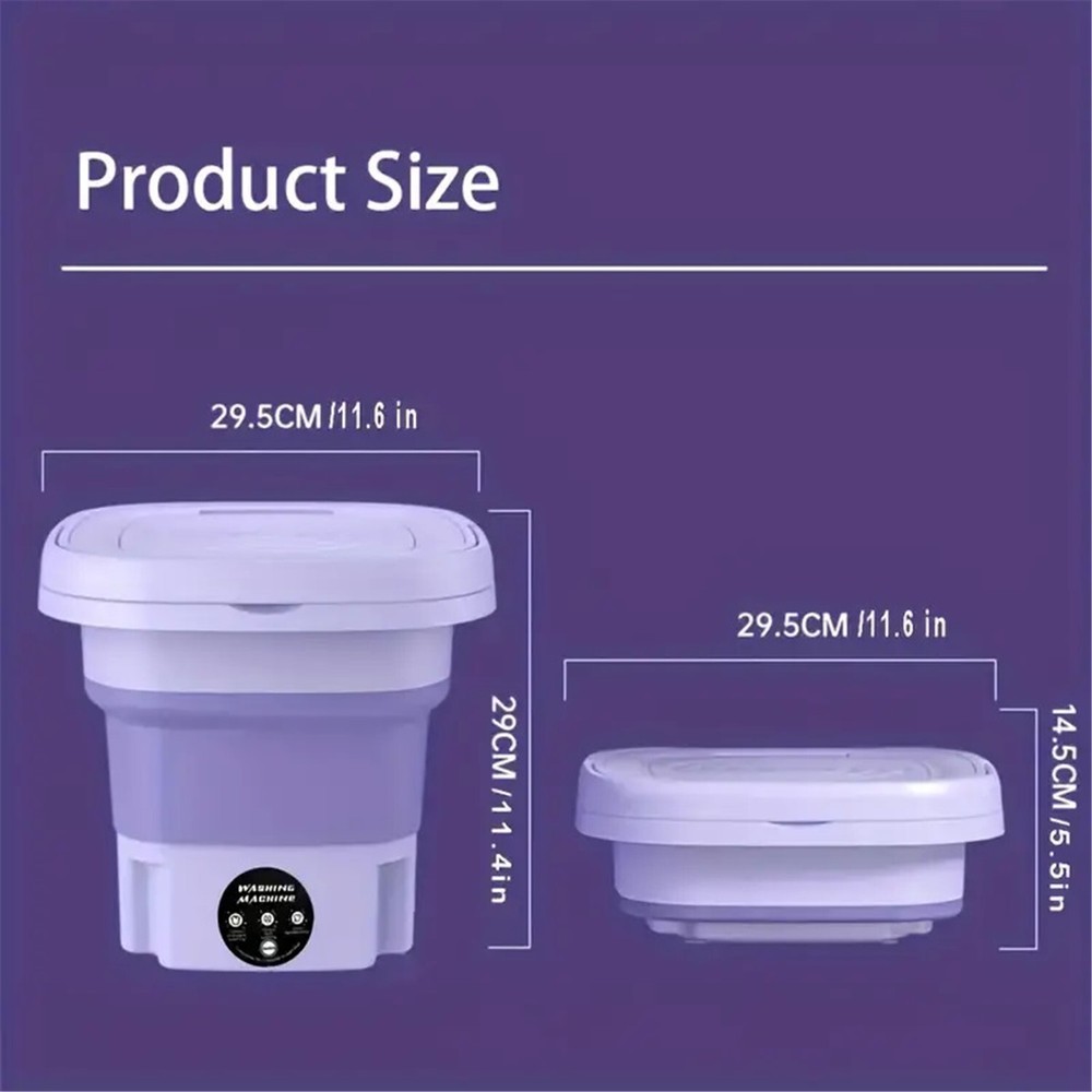 Mini Washing Machine 8L Folding Portable Sterilization Drying Laundry Machines