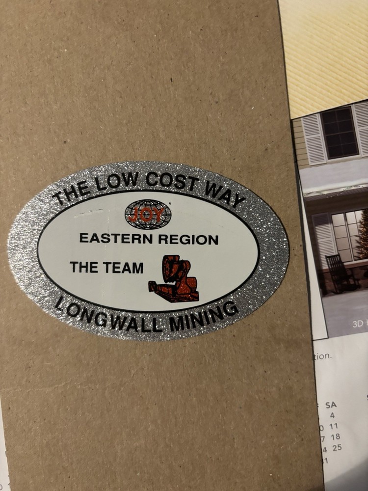 Joy Coal Mining stickersNICE OLDER ONE
