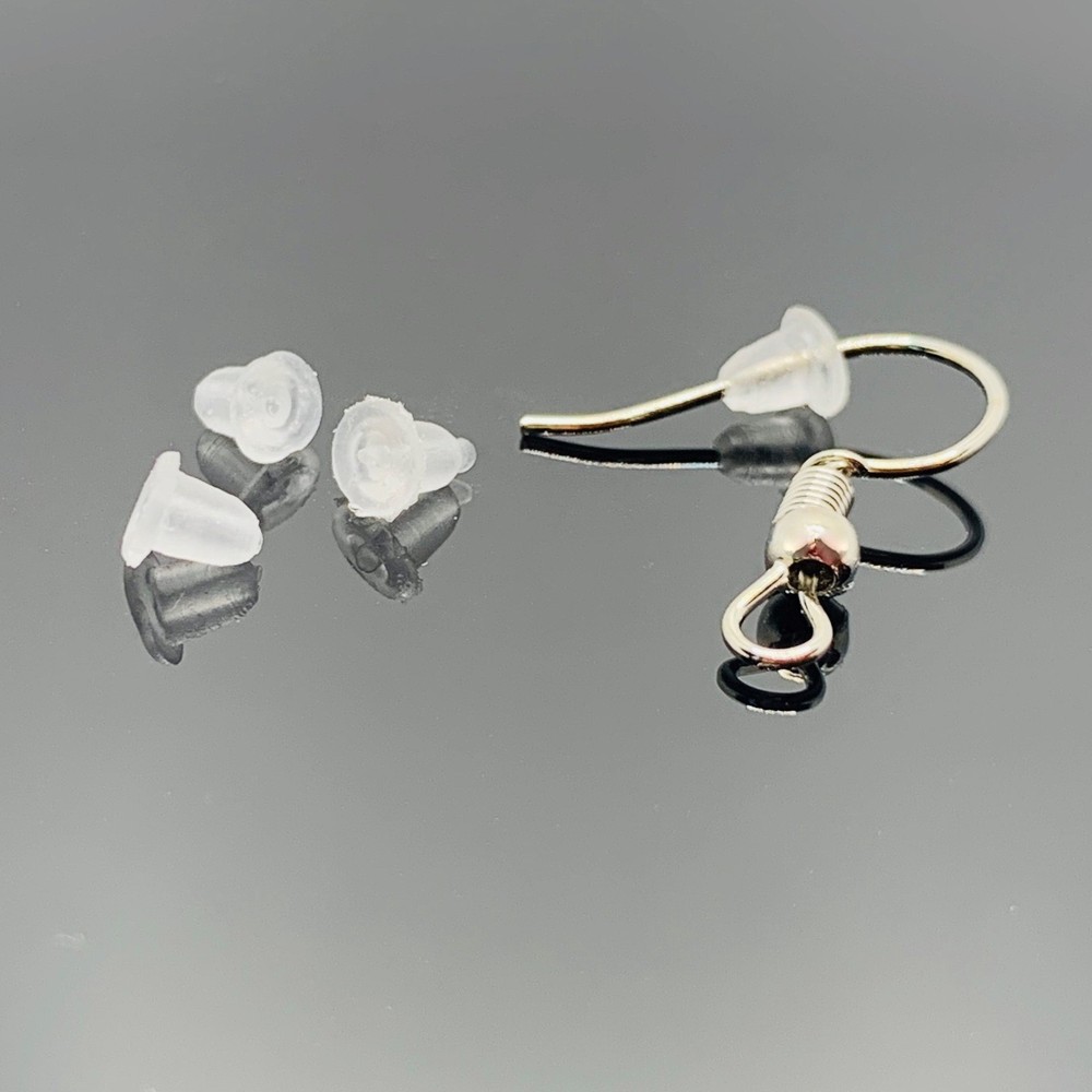 Clear Soft Rubber Earring Stopper Backs, 4x4mm - US Selle