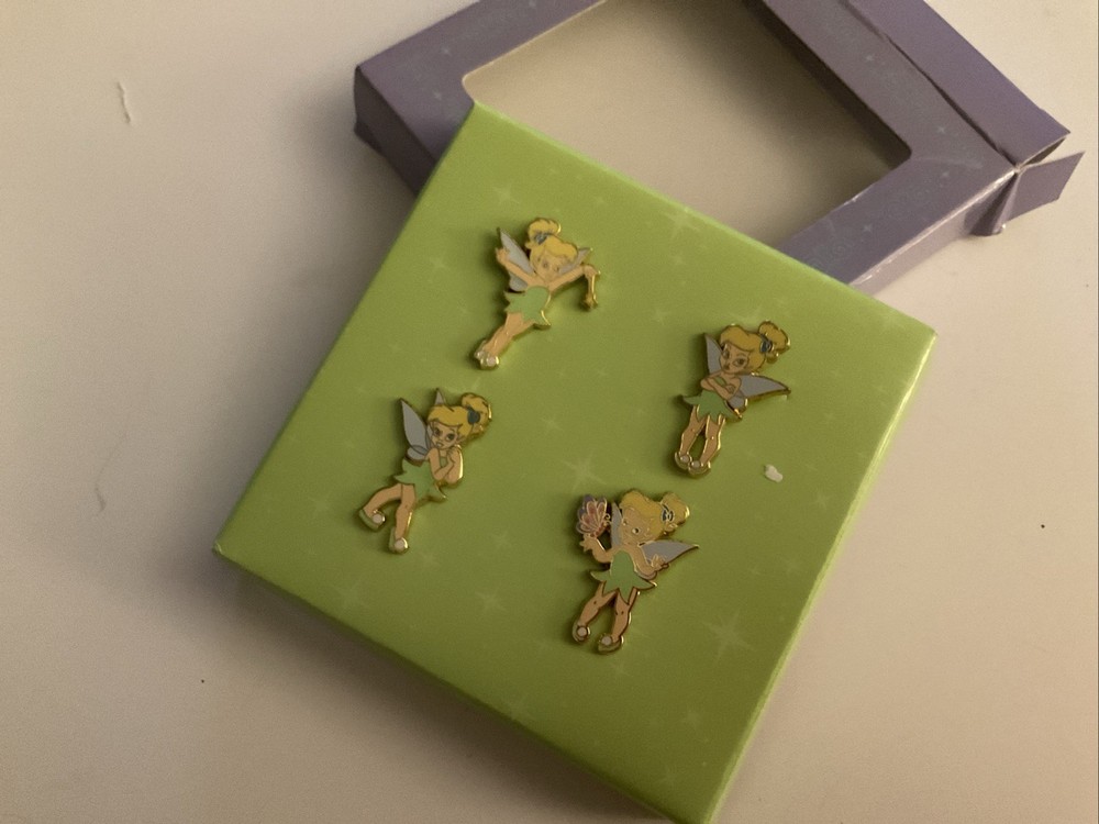 Disney World Mini Tinker Bell 4 Pin Set NEW