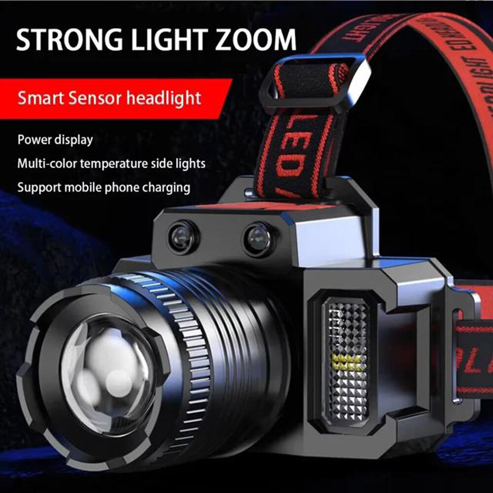 Super Bright LED Headlamp Flashlight USB Rechargeable Headlight Waterproof Lamp