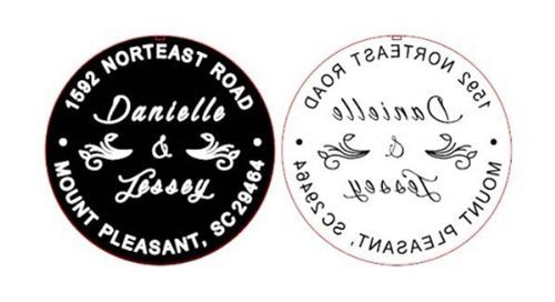Round Customized Personal Address Embosser Hand Held -Great Gift Idea