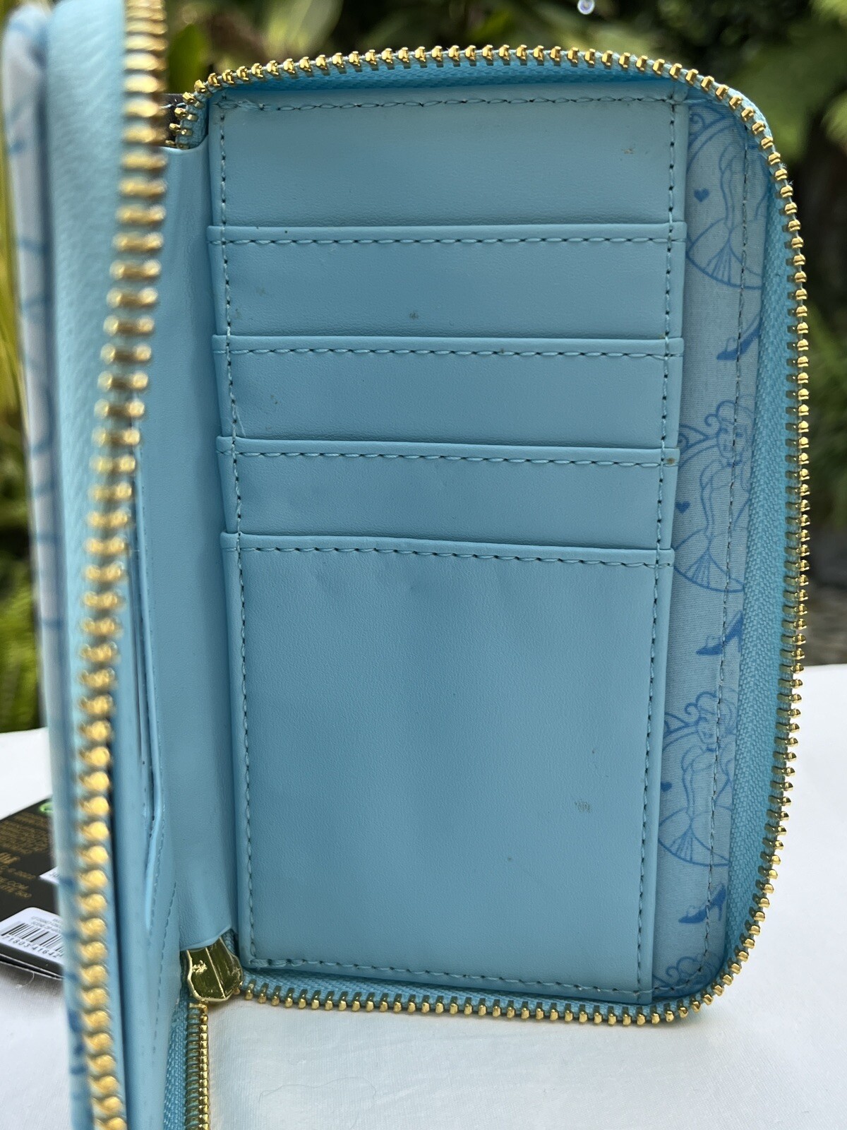 Loungefly Disney Cinderella Princess Scenes Jaq Gus & More Zip Around Wallet NWT