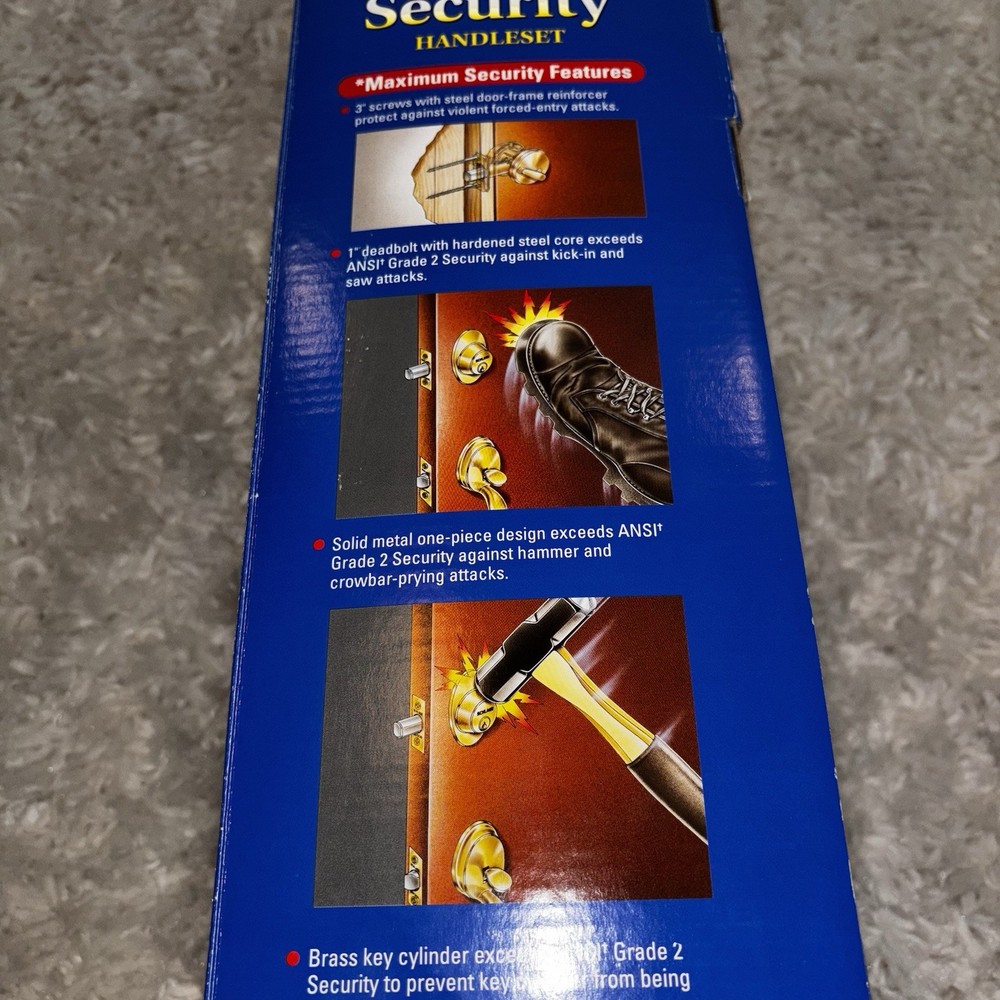 Schlage Solid Brass Handleset Dead Bolt Maximum Security Ultima Finish Grade 2