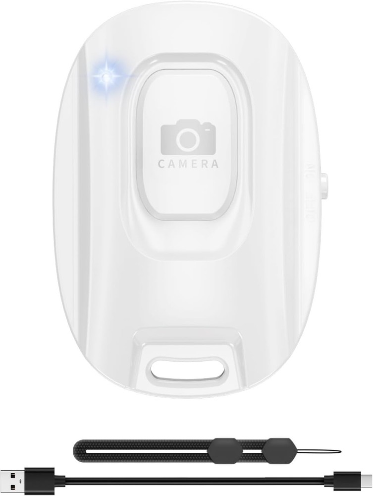 MAIRAN Rechargeable Wireless Camera Remote Shutter for iPhone and Android Smartp