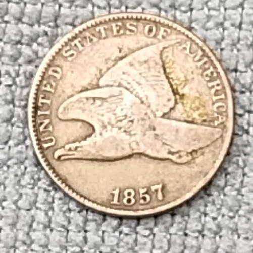 USA 1c~ One Cent~ Flying Eagle Cent 1857~* VF~ Coin