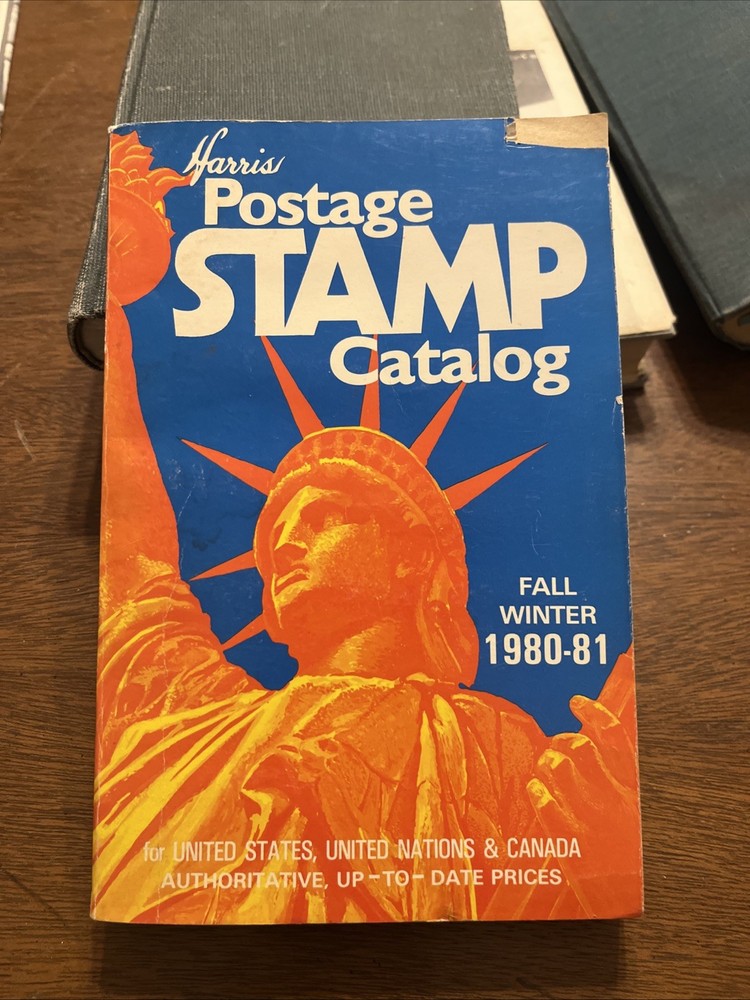 Harris Postage Stamp Catalog 1980-1981 US Canada UN Authoritative Vintage!