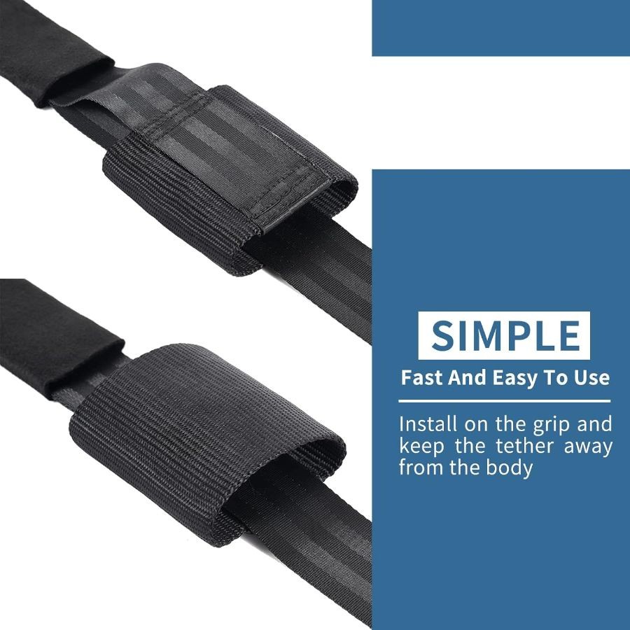 Rear Wheel Tie Down Strap and Bar Harness Handlebar, Universal Soft Loop Strap W