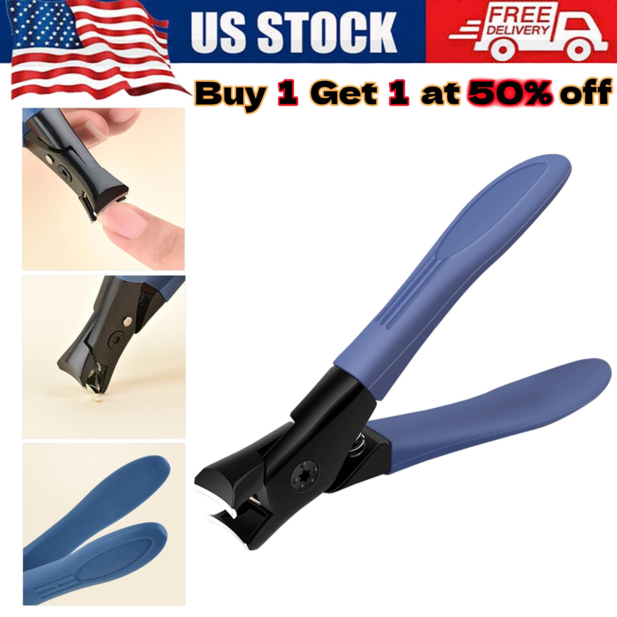 Extra Large Toe Nail Clippers For Thick Hard Nails Cutter Heavy Duty Stainless