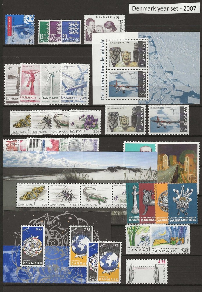Denmark 2007 year set MNH