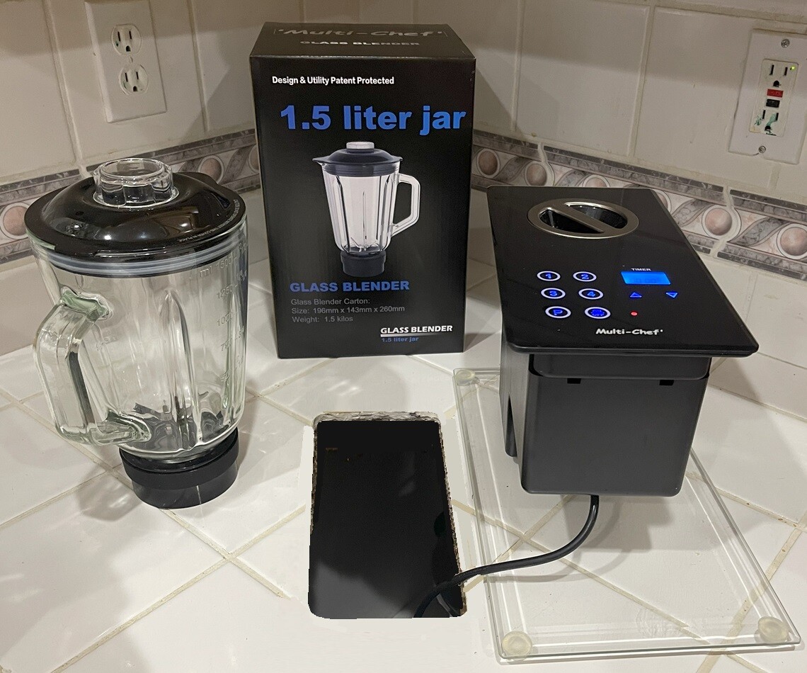 In Counter Blender & Food Processor (Nutone Food Center) w 1000W Drop-in Motor