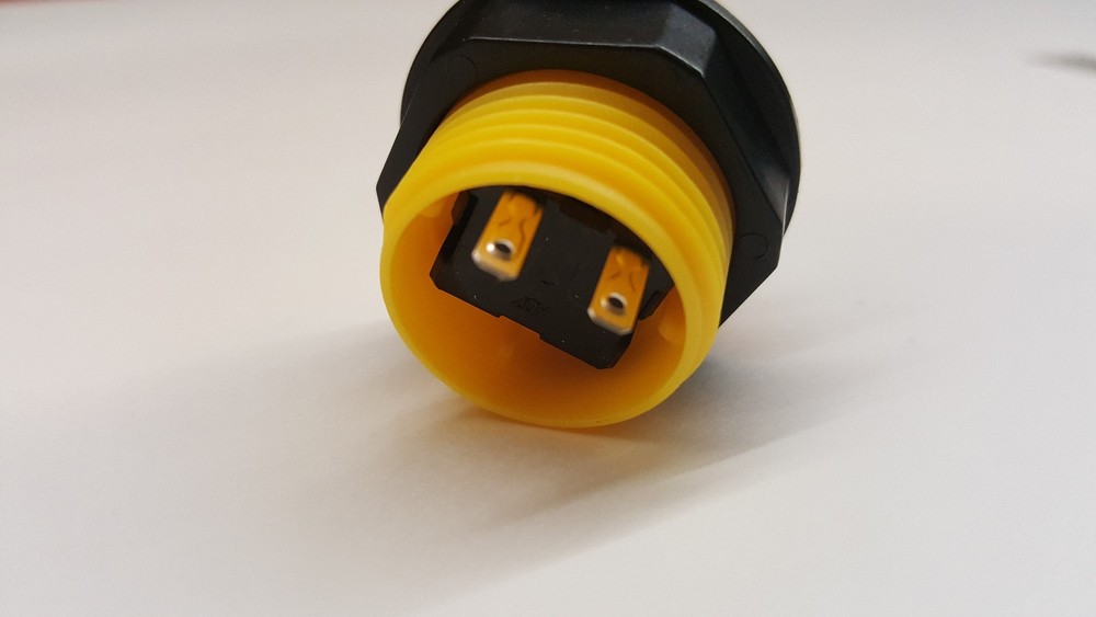 N.C. Momentary Push Button Switch NC SW - Yellow with Micro Switch - NEW