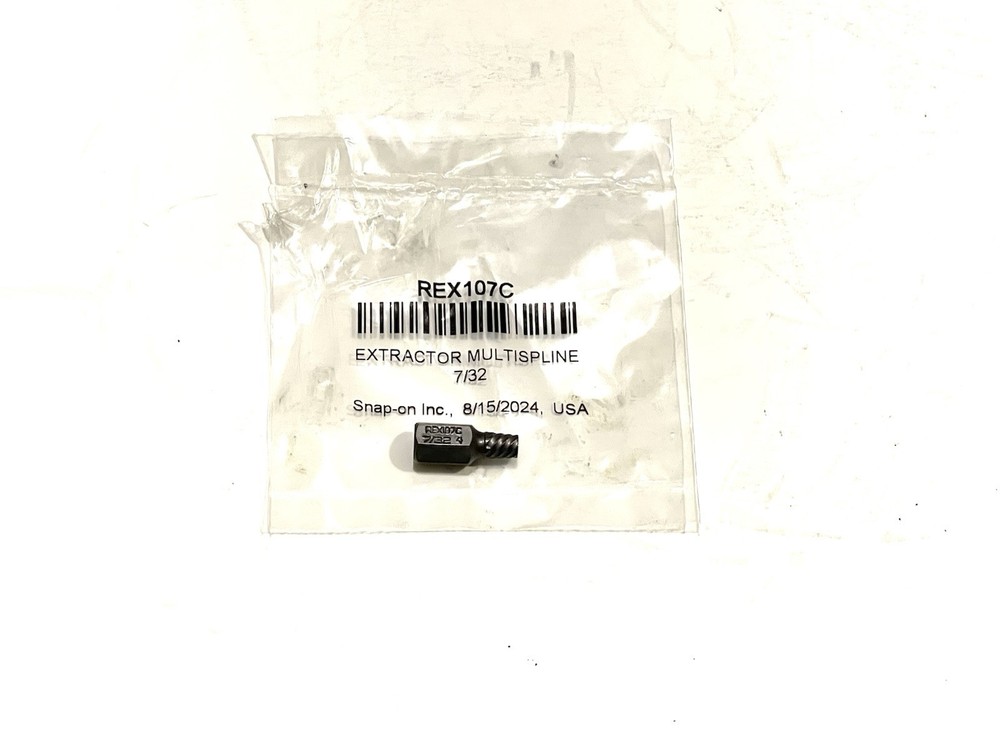 Snap On 7/32" Multispline Extractor Model REX107C