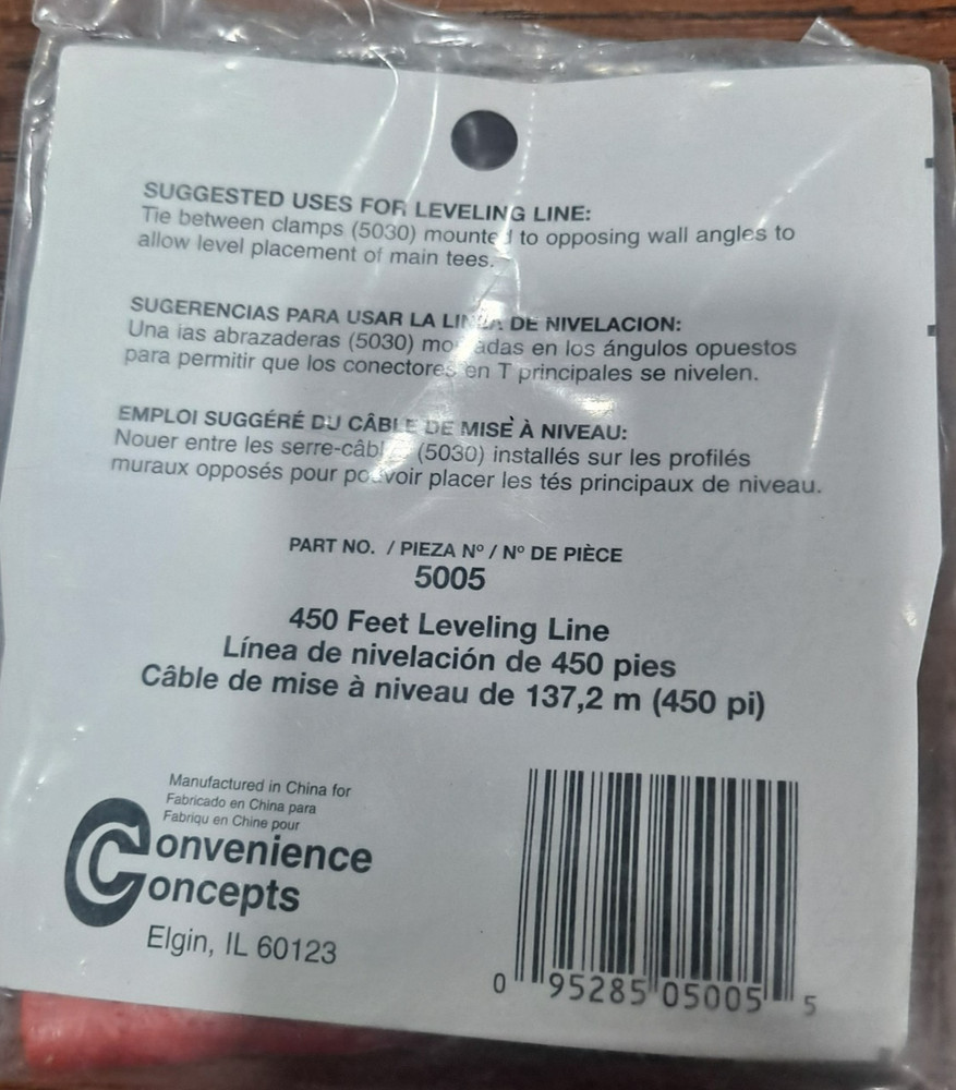 2-450ft Suspend Ceiling Installation Ceiling Leveling Line, Convenience Concepts