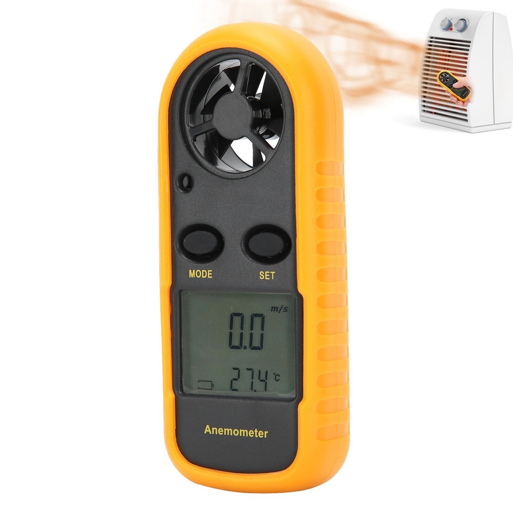 Wind Speed Meter Digital Anemometer Handheld Wind Temperature Measuring