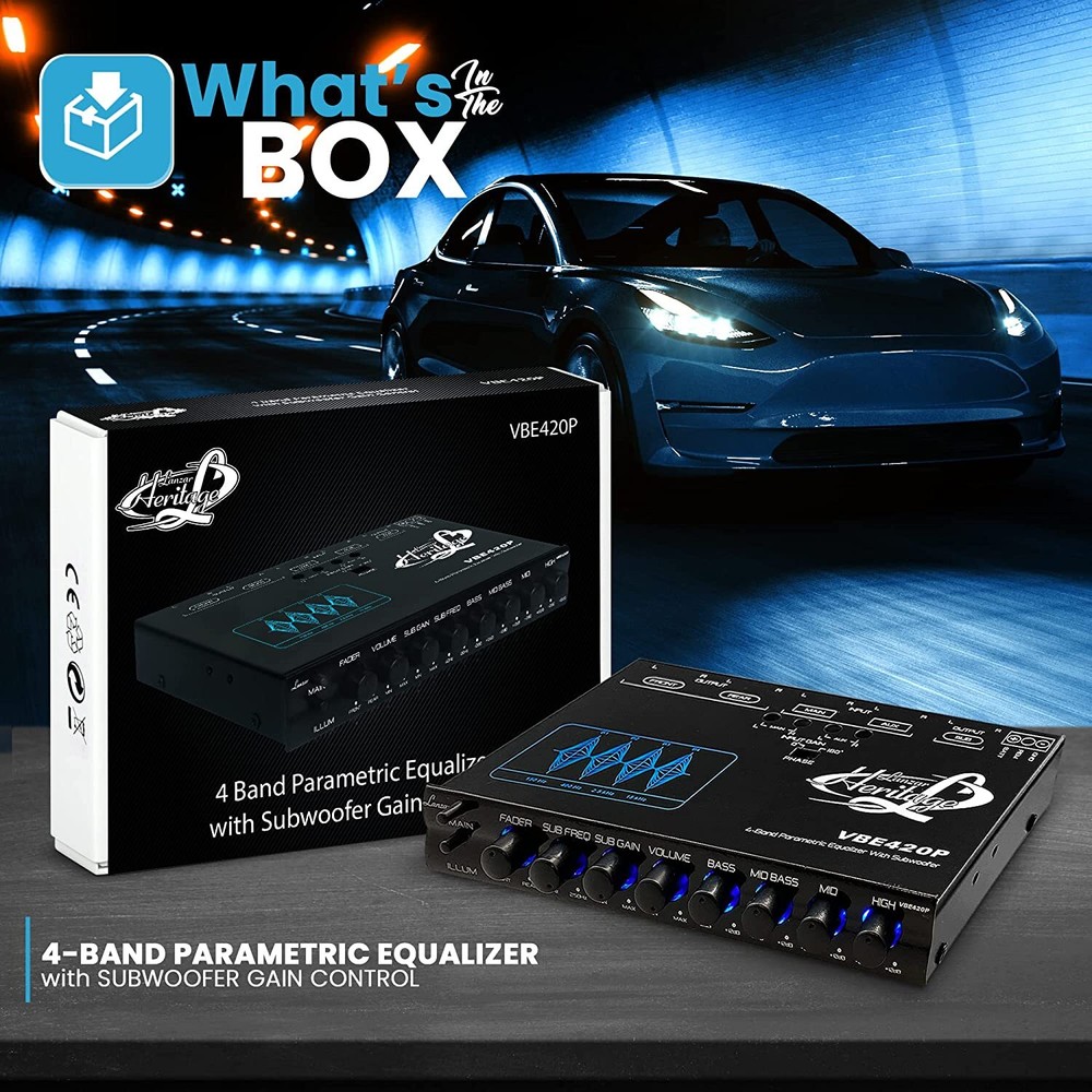 Lanzar VBE420P 4 Band Parametric Equalizer