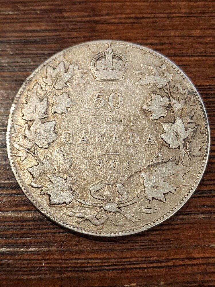 1906 Canada 50 Cents Silver Coin