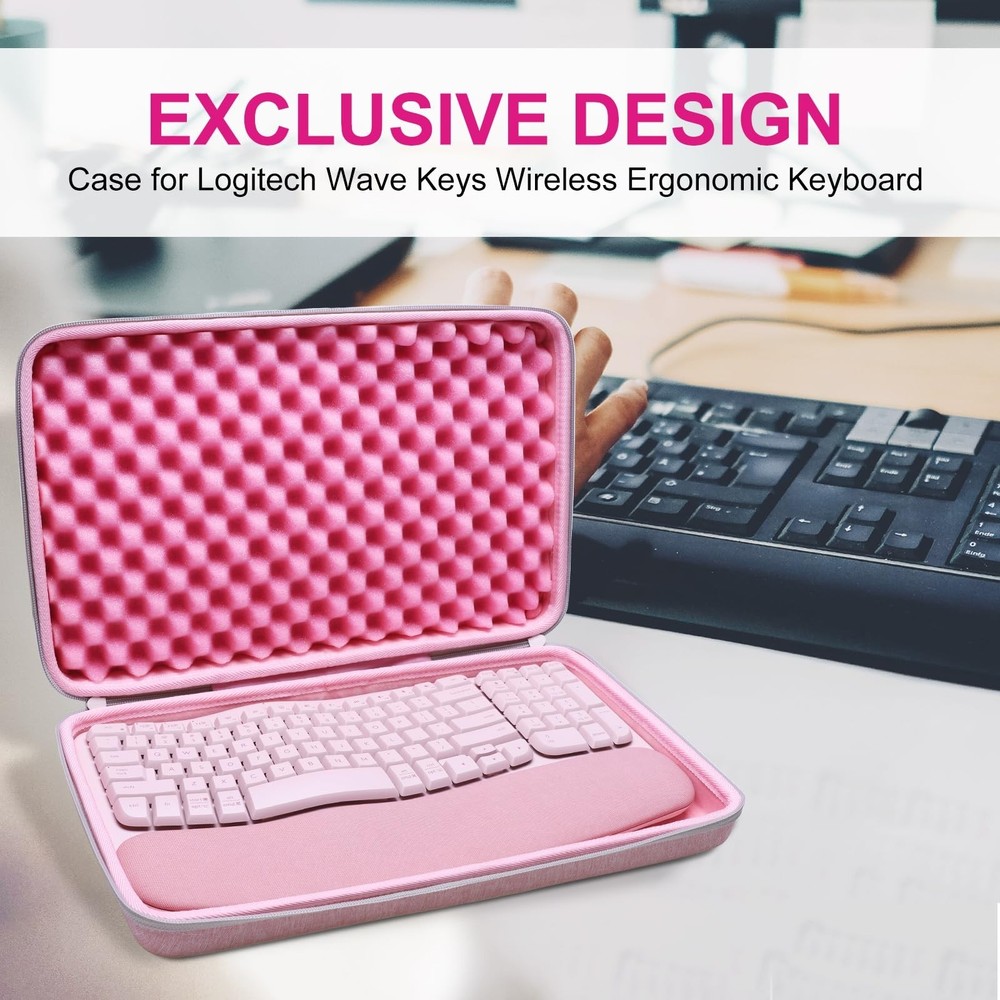 LTGEM Case Compatible with Logitech Wave Keys MK670 Wireless Ergonomic Keyboa...