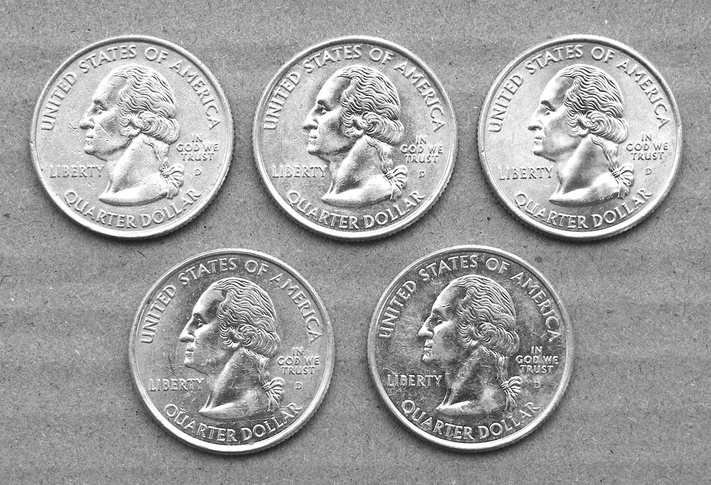 2005 D all 5 State quarters