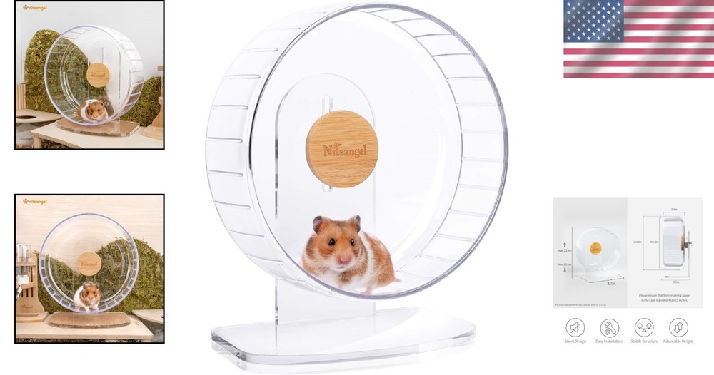 Sturdy Hamster Wheel with Adjustable Stand