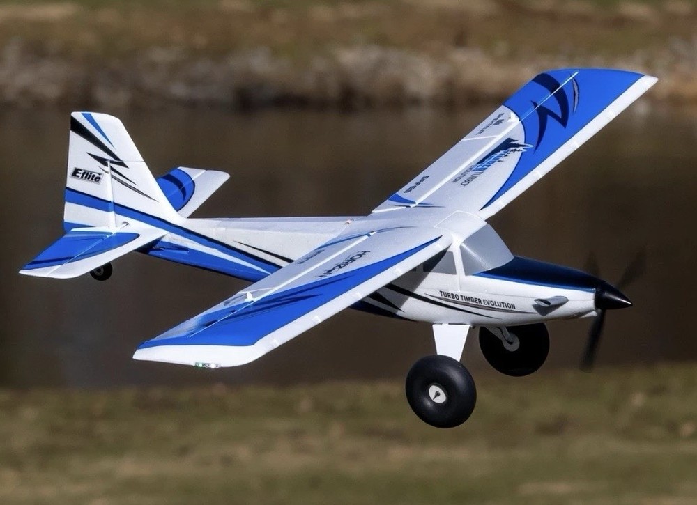E-flite RC Airplane UMX Turbo Timber Evolution BNF Basic with AS3X and SAFE