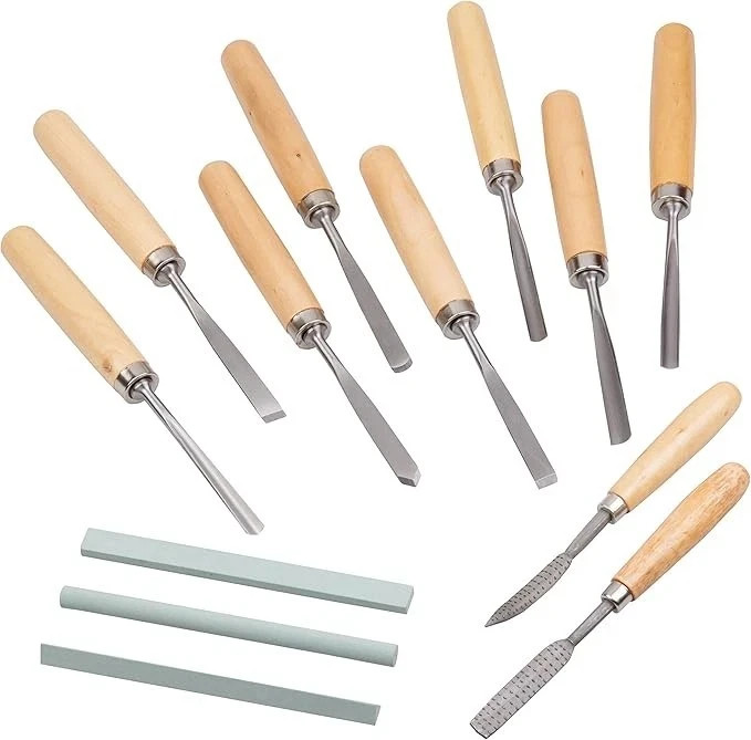 Wood Carving Set Hand Chisel Set 13 Piece Professional Woodworking Gouges Kit