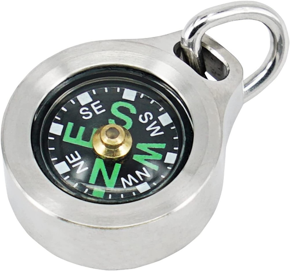 MecArmy Keychain Compass CMP titanium. used, with scratch