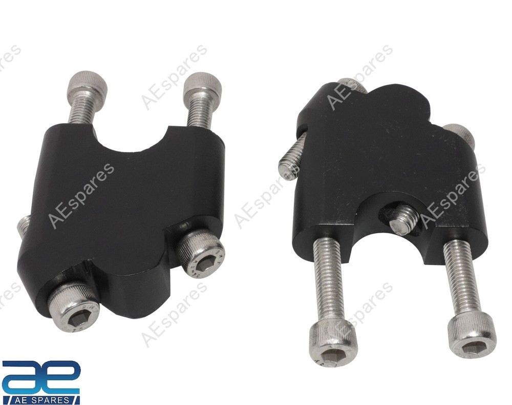 Handle Bar Riser Angled Mount Clamp Set Fits Royal Enfield Interceptor 650