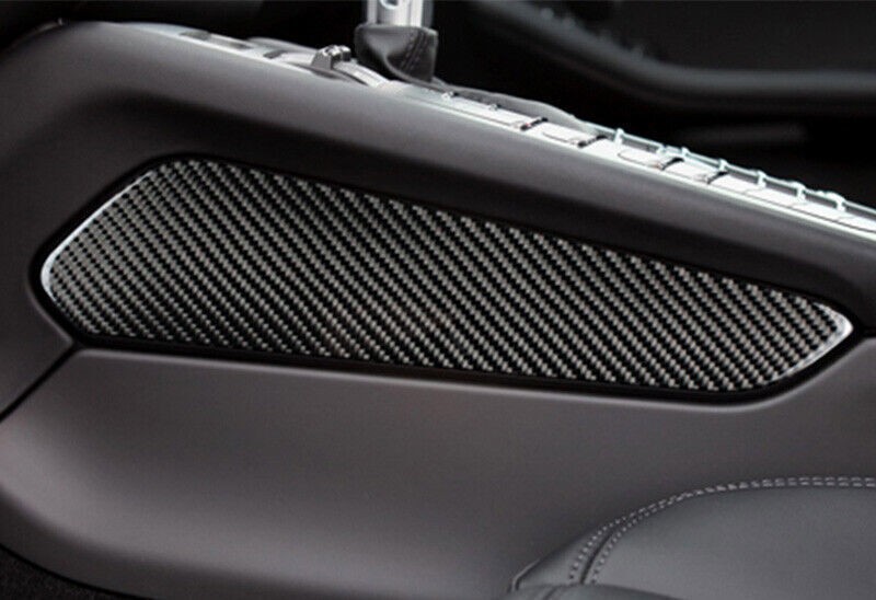 For Porsche Macan 2015-2021 Carbon Fiber Vinyl Console Gear Shift Both Side Trim