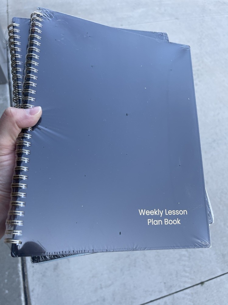 3 Sunee Weekly Lesson Plan Book Weekly Lightweight Teacher Tool Black