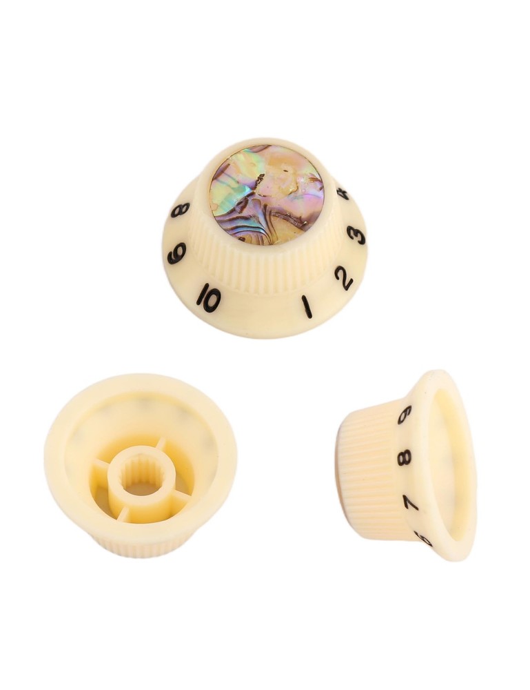 Rubatone Guitar Knobs Abalone Top Speed Control Knobs 6mm Shaft Pots Volume T...