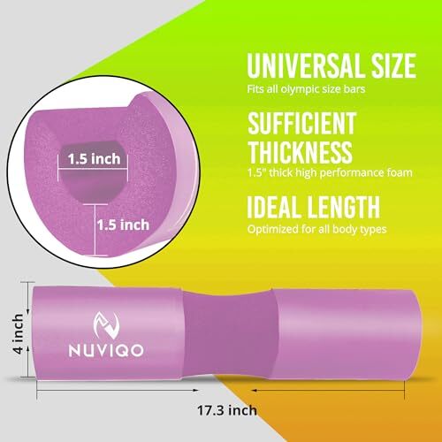 Cushioned Barbell Pad for Lunges and Hip Thrusts - Protects Assorted Colors