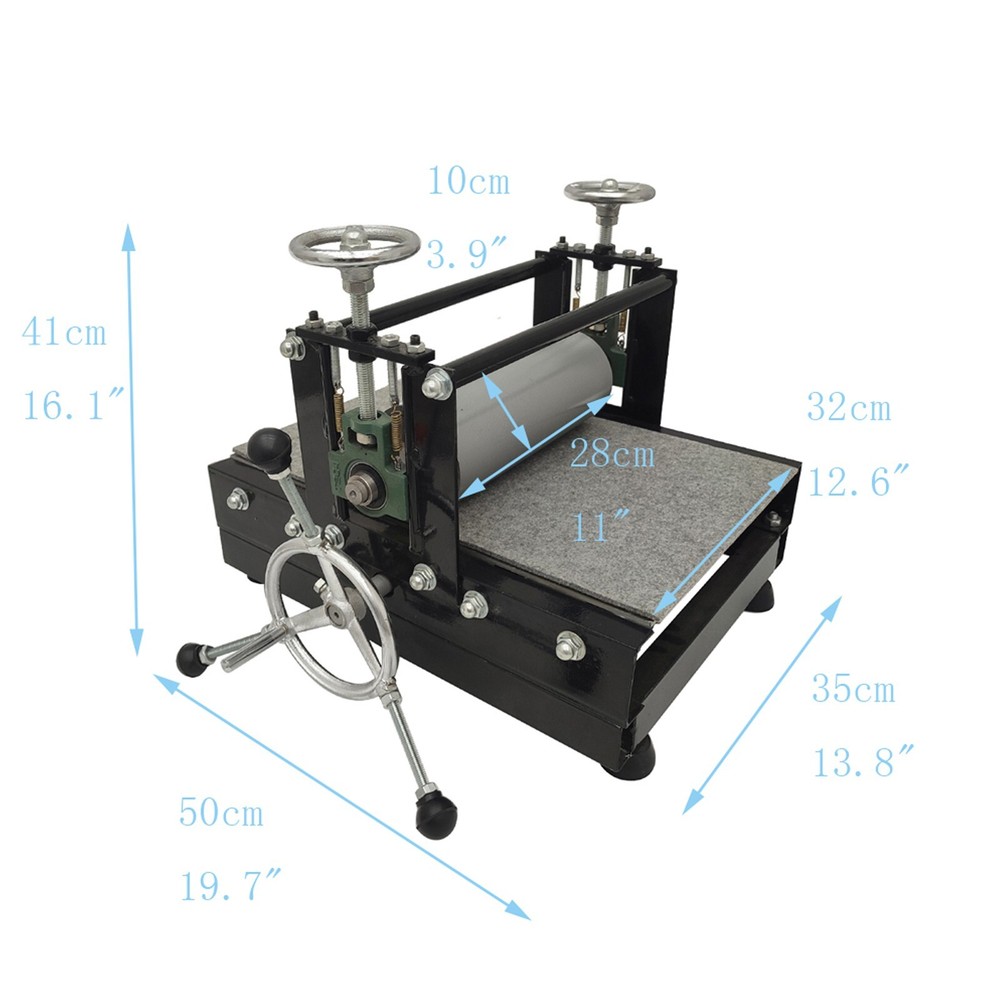 19.7*12.6in Tabletop Printmaking Machine Portable Slab Roller Engraving Press
