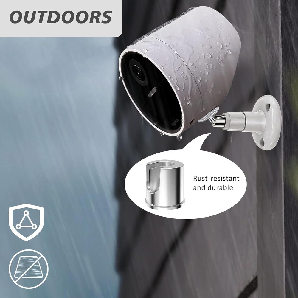 2 Pack Wall Mount Compatible with SimpliSafe Outdoor Security Camera,360°Rotate.
